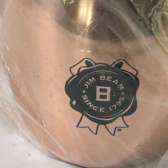 Jim Beam Moscow Mule Mug Copper Metal Cup Handle Barware Recipe NEW - Picture 6 of 13